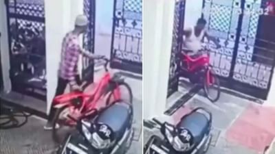 આ ચોરને ધોળા દિવસે ચોરી કરવી પડી ભારે ! ચોરી પકડાઈ જતા જોયા જેવી થઈ, જુઓ Video