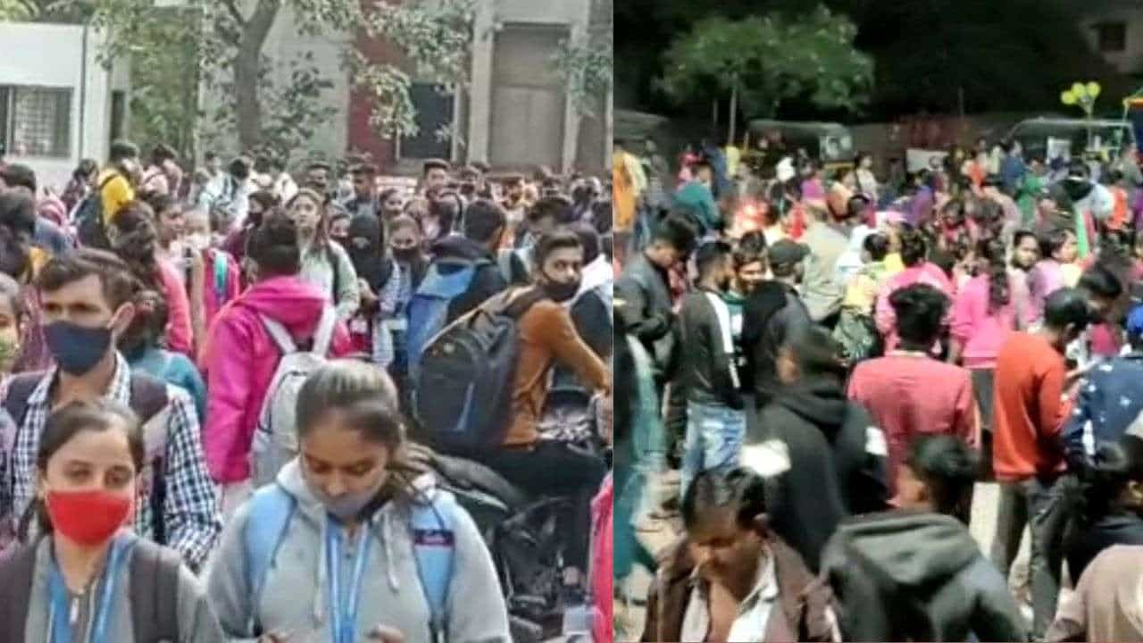 BHARUCH : ભરૂચમાં બેદરકારોએ ભારે કરી , મેળામાં ટોળા અને કોલેજમાં શિક્ષિત અભણોના આંખમિચામણા, જુઓ કોરોનાને ખુલ્લુ ઈન્વિટેશન