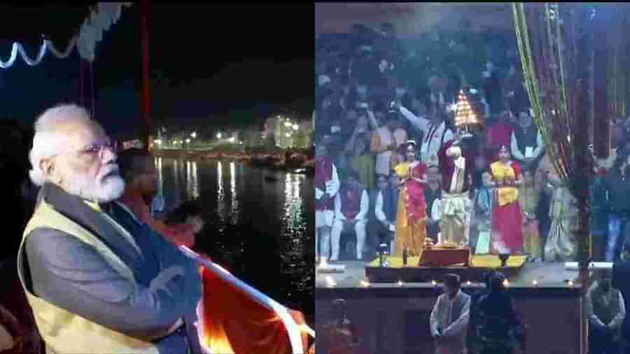 PM Modi in Varanasi : દશાશ્વમેધ સહિત 84 ઘાટ દીવાઓથી પ્રગટ્યા, PM મોદીએ ક્રુઝ પર ગંગા આરતી નિહાળી
