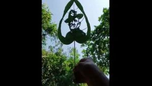 VIDEO : પીપળાના પાન પર CDS જનરલ બિપિન રાવતની અદ્ભુત તસવીર, અનોખી શ્રદ્ધાંજલિનો વીડિયો થયો વાયરલ