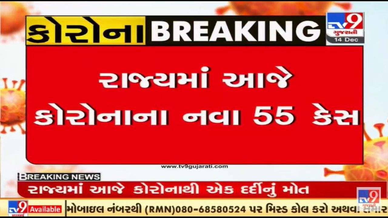 ગુજરાતમાં છેલ્લા 24 કલાકમાં કોરોનાના 55 કેસ, એક દર્દીનું મૃત્યુ