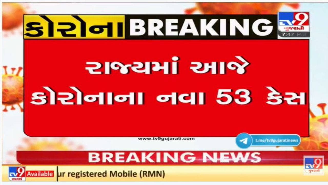 ગુજરાતમાં છેલ્લા 24 કલાકમાં કોરોનાના 53 કેસ નોંધાયા, એક્ટિવ કેસની સંખ્યા 555 થઈ