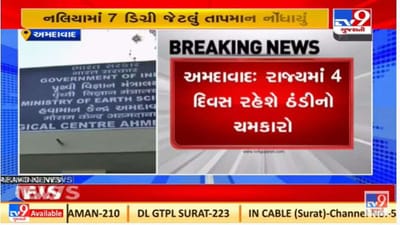 ગુજરાતમાં આગામી ચાર દિવસ ઠંડીની ચમકારો યથાવત રહેવાની આગાહી