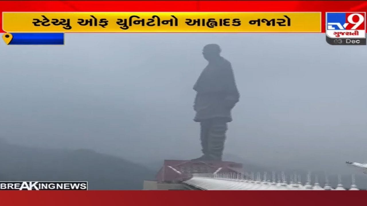 Video: સ્ટેચ્યુ ઓફ યુનિટી ખાતે આહલાદક દ્રશ્યો સર્જાયા, જુઓ વાદળછાયા માહોલ વચ્ચે ઉંચી પ્રતિમાનો નજારો Video: સ્ટેચ્યુ ઓફ યુનિટી ખાતે આહલાદક દ્રશ્યો સર્જાયા, જુઓ વાદળછાયા માહોલ વચ્ચે ઉંચી પ્રતિમાનો નજારો