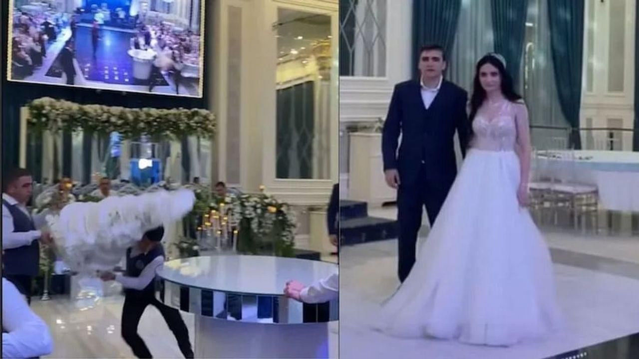 Video: દુલ્હા-દુલ્હન સામે જ પડી ગઈ તેમની લગ્નની કેક, આ જોઈ કપલના શ્વાસ અધ્ધર થઈ ગયા
