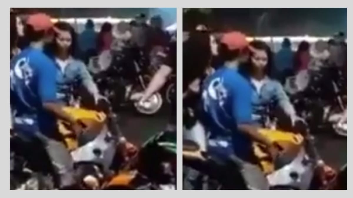 Video : છોકરીને ઈમ્પ્રેસ કરવાના ચક્કરમાં થઈ ફજેતી ! બાઈક પર ખતરનાક સ્ટંટ કરવા જતા હાલ થયા બેહાલ