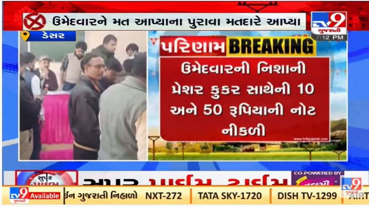 અનોખી ઘટના : વડોદરાની હિંમતપુરા ગ્રામ પંચાયતની મતગણતરીમાં મતપેટીમાંથી ચલણી નોટો નીકળી