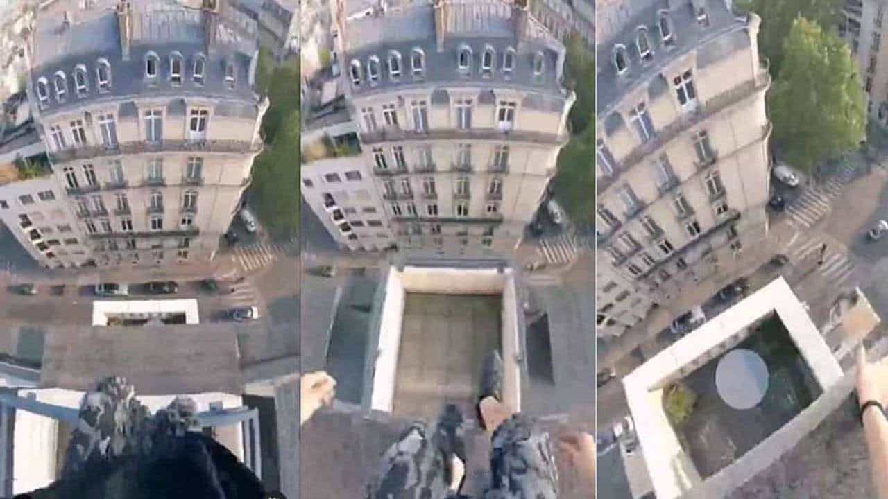 OMG : આ યુવકે ઉંચી બિલ્ડિંગ પરથી કર્યા ખતરનાક સ્ટંટ ! વીડિયો જોઈને લોકોના શ્વાસ અધ્ધર થઈ ગયા