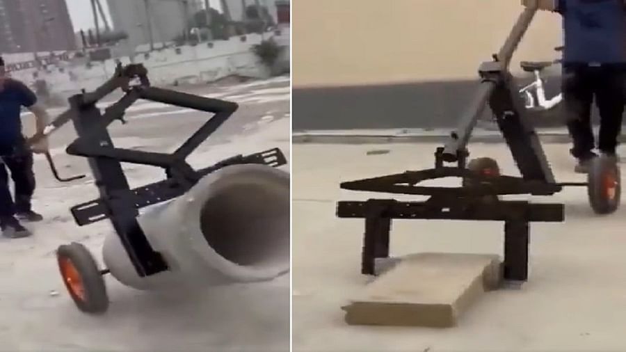 Viral Video: શખ્સે બનાવી ગજબની 'જુગાડ મશીન', પળવારમાં ઉપાડી લે ગમે તેવી ભારે વસ્તુ !