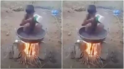 Viral: કડકડતી ઠંડીમાં નહાવા માટે ટેણિયાએ લગાવ્યો ગજબનો જુગાડ, પણ તમે આવી ભુલ ન કરતા