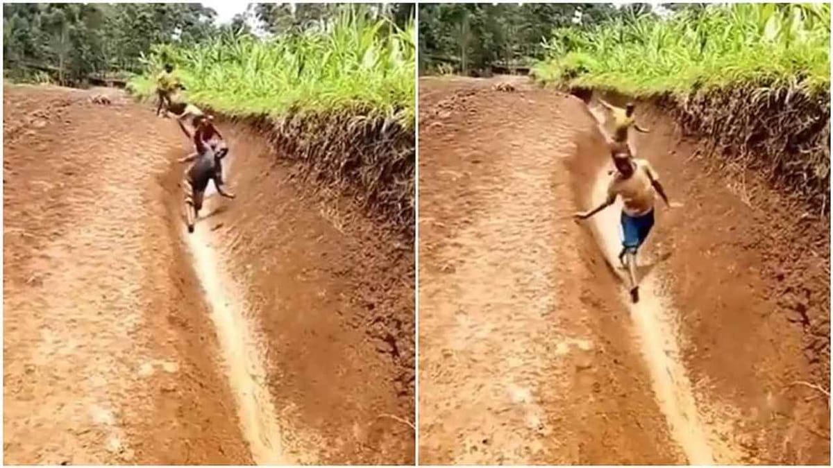 Viral: બાળકોએ દેશી અંદાજમાં લીધી લપસ્યાની મજા, જૂગાડ જોઈ તમને પણ બાળપણ યાદ આવી જશે