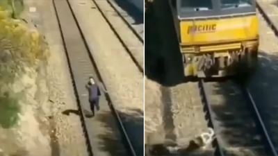 Video : કુતરાને બચાવવા આ વ્યક્તિએ પોતાનો જીવ મુક્યો જોખમમાં ! ધબકારા વધારી દેતો વીડિયો થયો વાયરલ