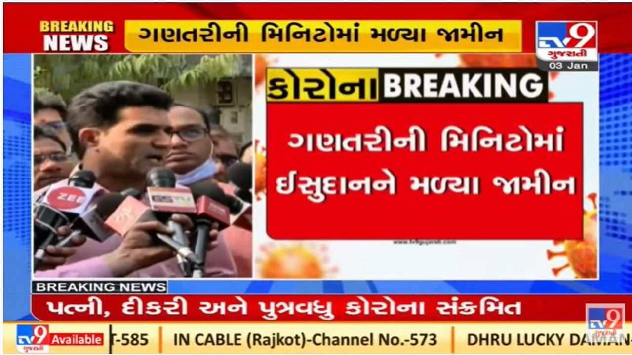 આપ નેતા ઇસુદાન ગઢવીની પ્રોહિબિશન એક્ટ હેઠળ ધરપકડ કરાઇ, ગણતરીની મિનિટોમાં મળ્યા જામીન