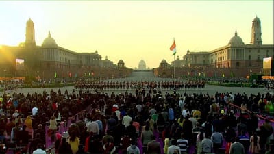 Beating Retreat 2022: 'બીટિંગ ધ રીટ્રીટ' સમારોહ શરૂ, સ્વદેશી ડ્રોન દ્વારા આકાશ રંગીન થશે