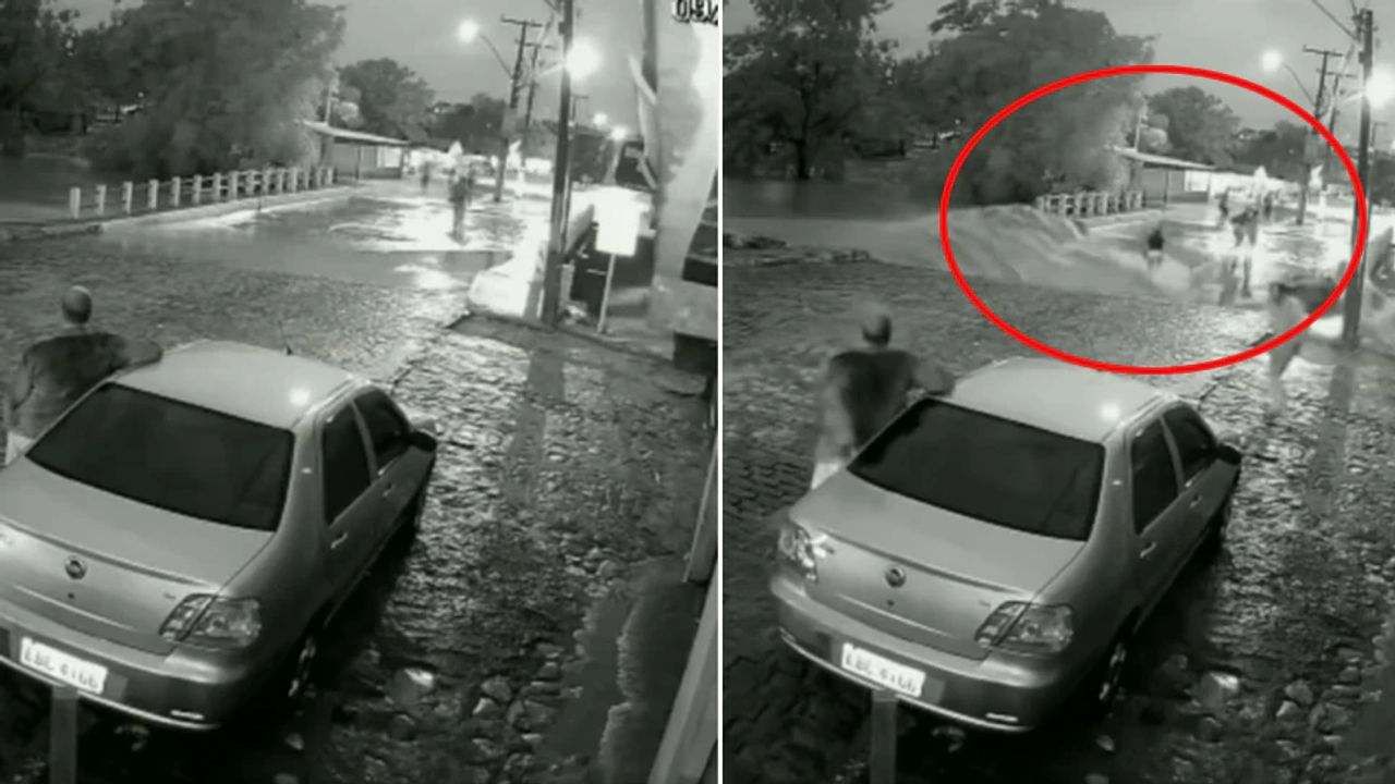 Viral Video: આંખના પલકારામાં સૌથી વ્યસ્ત પૂલ થયો ધરાશાયી, CCTVમાં કેદ થયા દિલધડક દ્રશ્યો