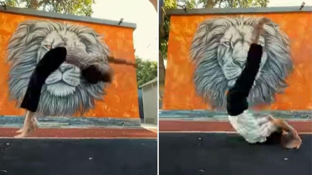 Viral: હાઈ હીલ્સમાં આ યુવતીએ કરી અદ્ભૂત બેક ફ્લિપ, વીડિયો જોઈ લોકો દંગ રહી ગયા