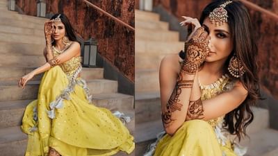 મૌની રોયે લગ્ન પછી હવે એક બાદ એક તસવીરો સોશિયલ મીડિયા પર શેર કરવાનું શરૂ કર્યુ છે. તેણે હાલમાં જ હાથમાં મહેંદી સાથે લહેંગા પહેરેલી તસવીરો શેર કરી છે, જેમાં તેનો માસૂમ ચહેરો અને સુંદરતા લોકોને દિવાના બનાવી રહી છે.