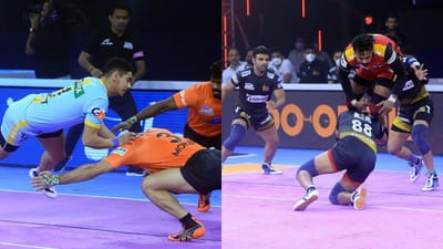 પ્રો કબડ્ડી લીગ (PKL) ની આઠમી સિઝનમાં શનિવારે ત્રણ મેચ રમાઈ હતી અને આ ત્રણ મેચોમાંથી કોઈ પણ પરિણામ આવ્યું ન હતું. આ ત્રણેય મેચ નિર્ધારિત સમય બાદ ટાઈમાં સમાપ્ત થઈ હતી. પ્રથમ મેચમાં, યુપી યોદ્ધાએ યુ મુમ્બાને 28-28ના સ્કોર પર રોકી હતી, જ્યારે દક્ષિણ ભારતીય ટીમો બેંગલુરુ બુલ્સ અને તેલુગુ ટાઇટન્સે 34-34ના સ્કોર પર મેચ સમાપ્ત કરી હતી. દિવસની છેલ્લી મેચમાં, તમિલ થલાઈવાસ અને દબંગ દિલ્હી વચ્ચેની મેચમાં પણ પરિણામ આવ્યું ન હતું અને મેચ 30-30થી ટાઈ થઈ હતી. આવો તમને જણાવીએ કે કેવી રહી આ મેચ.	