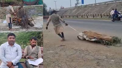 BHARUCH : માનવતા મરી પરવારી, મદદના અભાવે મુકબધીર પુત્ર માતાનો મૃતદેહ  પાટિયા ઉપર ઘસડતો સ્મશાન સુધી પહોંચ્યો