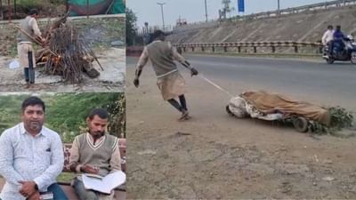 BHARUCH : માનવતા મરી પરવારી, મદદના અભાવે મુકબધીર પુત્ર માતાનો મૃતદેહ પાટિયા ઉપર ઘસડતો સ્મશાન સુધી પહોંચ્યો