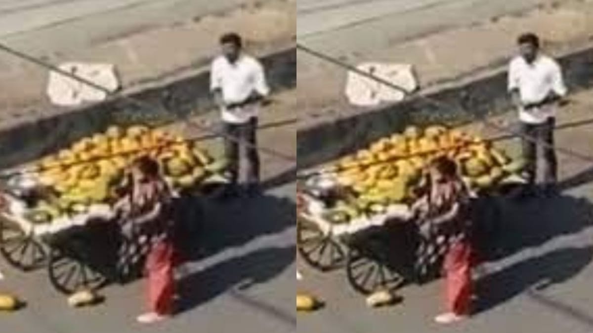 Viral Video : કારને ફળની લારી અડી જતા લેડી પ્રોફેસરનો પારો સાતમા આસમાને, રસ્તા વચ્ચે કર્યો હાઈવોલ્ટેજ ડ્રામા ! Viral Video : કારને ફળની લારી અડી જતા લેડી પ્રોફેસરનો પારો સાતમા આસમાને, રસ્તા વચ્ચે કર્યો હાઈવોલ્ટેજ ડ્રામા !