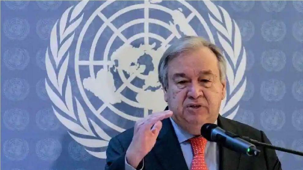 un secretary general talks of peaceful resolution of kashmir issue, india rejects third party mediation, says will discuss only with pak | un secretary general talks about peaceful resolution of kashmir issue,