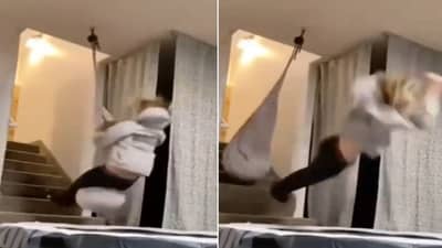 Viral: આવો સ્ટંટ તો ક્યારેય નહીં જોયો હોય, જુઓ ઈન્ટરનેટની દુનિયાનો સૌથી શાનદાર વીડિયો