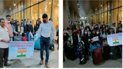 યુક્રેનમાં ફસાયેલા ગુજરાતી યુવા વિદ્યાર્થીઓ વડાપ્રધાન નરેન્દ્ર મોદી અને ગુજરાત સરકારના સફળ પ્રયાસોથી  રેસ્કયુ ફલાઇટ મારફતે  સહી સલામત રીતે  મુંબઈ લાવવામાં આવ્યા હતા. આ 44 યુવા વિદ્યાર્થીઓ ને ગુજરાત સરકાર ના માર્ગ વાહન વ્યવહાર નિગમ જી.એસ આર ટી.સી ની બે વોલ્વો બસ દ્વારા ગુજરાત લાવવામાં આવ્યા.