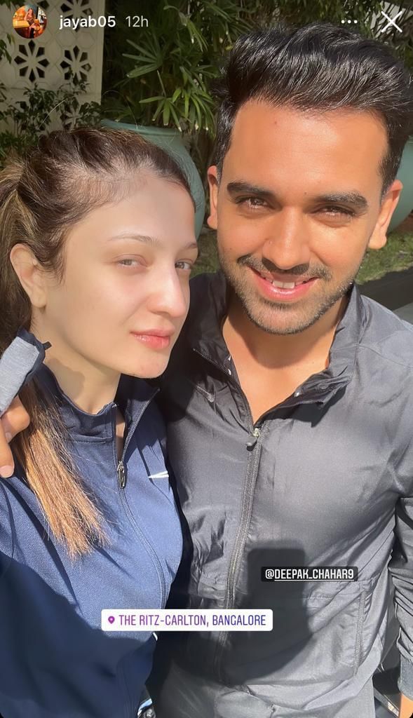 Deepak Chahar is spending time with his fiance after being injured