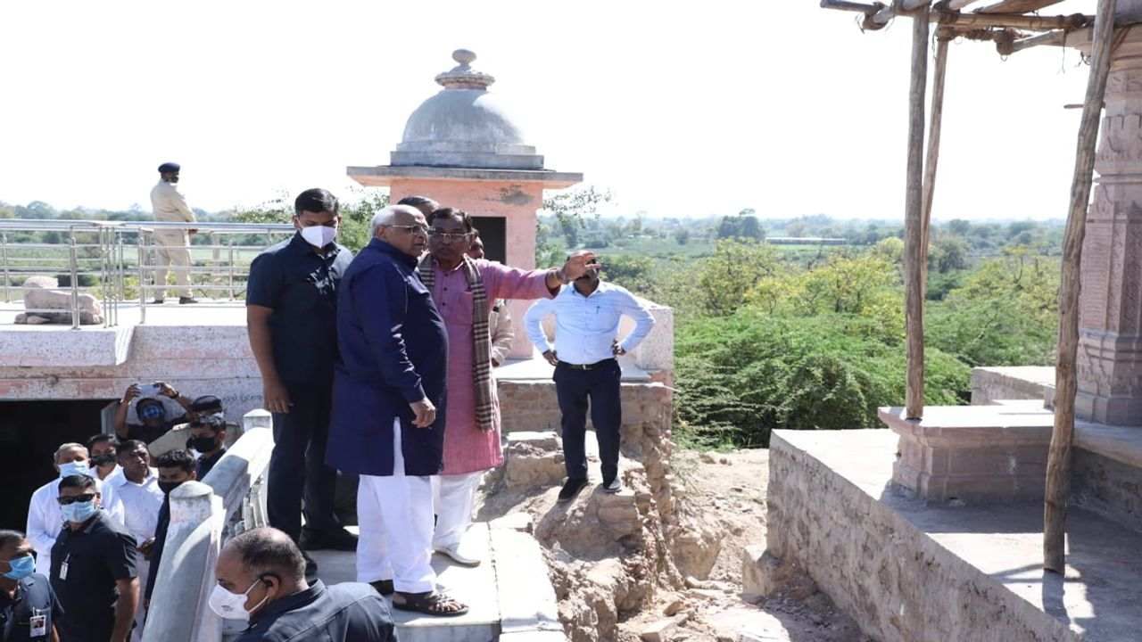 Patan ખાતે નિર્માણાધિન વીર મેઘમાયા મંદિર સ્મારકના સીએમ ભૂપેન્દ્ર પટેલે દર્શન કર્યા