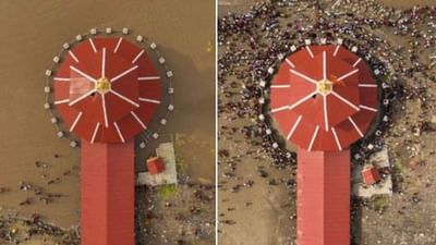 સ્તંભેશ્વર મહાદેવઃ ઓટ વખતે દરિયાના પાણીમાંથી ધીમે ધીમે બહાર આવે છે અને અલૌકિલ દૃશ્ય સર્જાય છે