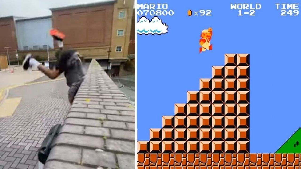 યુવકે કર્યો ગજબનો સ્ટંટ, Viral વીડિયો જોઈ લોકોને Super Mario ગેમની આવી યાદ