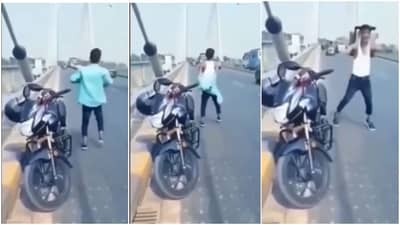 Funny Viral Video: માણસને હાઈવે પર વીડિયો બનાવવો પડ્યો મોંઘો, જૂઓ પછી શું થયું?