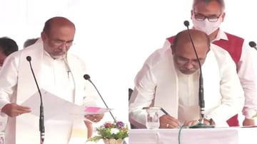 Manipur : એન બિરેન સિંહ બીજી વખત મણિપુરના મુખ્યમંત્રી બન્યા, ઈમ્ફાલમાં મુખ્યમંત્રી પદના શપથ લીધા