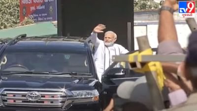 PM MODIનો ચિલોડાથી દહેગામ સુધી ભવ્ય રોડ-શૉ, મોદી ખુલ્લી જીપમાં થયા સવાર, મોટા ચીલોડામાં ભવ્ય સ્વાગત, રાષ્ટ્રીય રક્ષા યુનિવર્સિટીમાં પ્રથમ પદવીદાન સમારોહમાં પહોંચશે