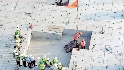 UP: અયોધ્યામાં ચાલી રહેલા રામ મંદિર નિર્માણ માટે પ્લીન્થનું કાર્ય અંતિમ તબક્કામાં પહોંચ્યું, તસવીરોમાં દેખાય છે ભવ્ય અને દિવ્ય આકાર