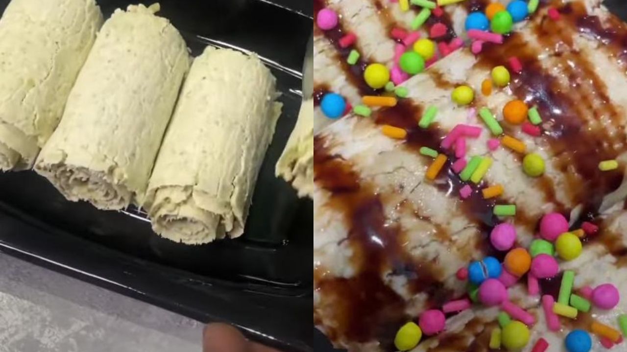 Weird Food: દુકાનદારે બનાવ્યો મેગીનો આઈસ્ક્રીમ રોલ, આ જોઈને લોકોએ આપી આવી પ્રતિક્રિયાઓ