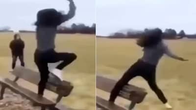 Funny Video: સ્ટંટના ચક્કરમાં છોકરીના થયા ખરાબ હાલ, વીડિયો જોઈને તમે હસી-હસીને થઈ જશો લોટપોટ