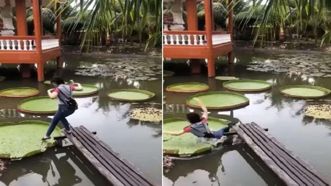 Viral Video: છોકરીએ હોડી સમજીને જેની પર રાખ્યો પગ, પાણીમાં પડતાં જ સત્યની પડી ખબર