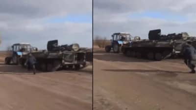 Ukraine Farmer Tank: રશિયાની ટેન્કને ટ્રેક્ટરથી ચોરી ગયો યુક્રેનનો ખેડૂત, જોતા રહી ગયા સૈનિકો
