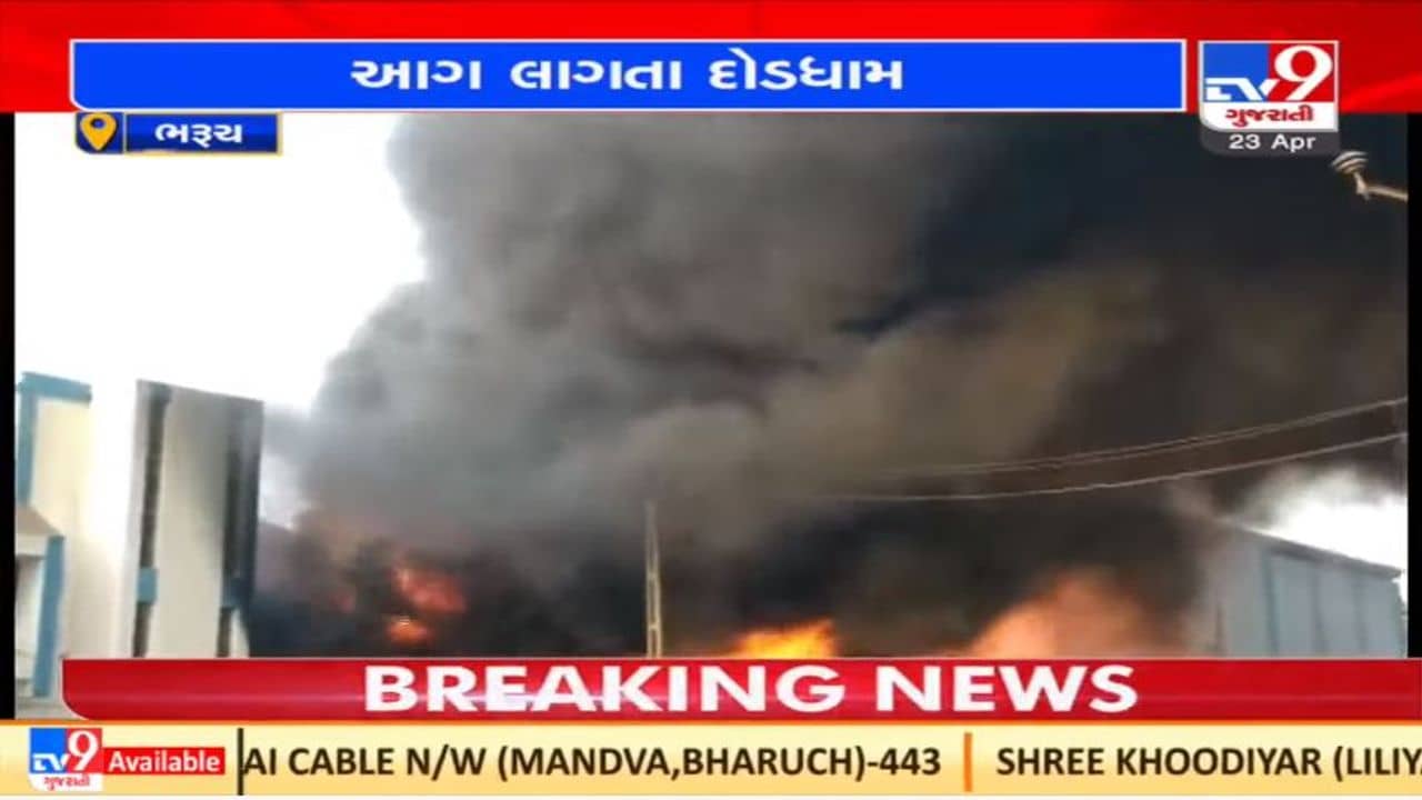 Bharuch : અંકલેશ્વરમાં એમ.એસ. ઇન્ડસ્ટ્રીઝમાં આગ લાગી, 10 ફાયર ફાઇટર ઘટના સ્થળે