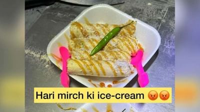 Weird Food: ગ્રીન ચિલી મિક્સ કરીને વ્યક્તિએ બનાવ્યો આઈસ્ક્રીમ, વીડિયો જોઈને લોકોએ ગુસ્સામાં આપી આવી પ્રતિક્રિયાઓ