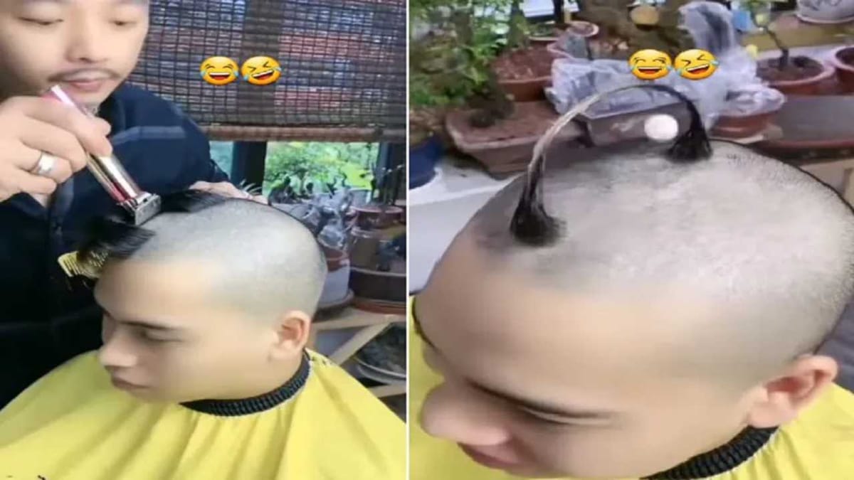 Funny Video: છોકરાની ફની હેરસ્ટાઈલ જોઈ લોકોએ કહ્યું 'કોઈ આ બાર્બરની ધરપકડ કરો'