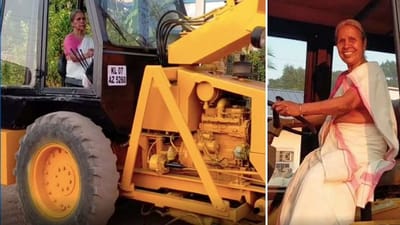 71 વર્ષના દાદી ભારે વાહનો ચલાવે છે અને 11 વાહન માટે ધરાવે છે લાઇસન્સ