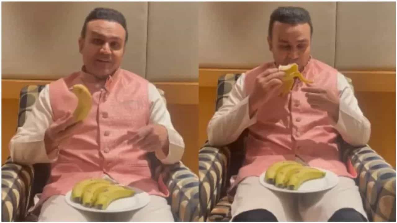 Sachin Tendulkar Birth Day: તેંડુલકરના બર્થડેપર વિરેન્દ્ર સહેવાગે પેટ ભરીને કેળા આરોગ્યા, જાણો કેમ? Video