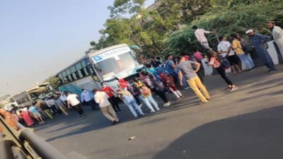 અમદાવાદ એક્સપ્રેસ હાઇવે પર એસટી અને ખાનગી બસ વચ્ચે અકસ્માત, એક વિદ્યાર્થિનીનું મોત