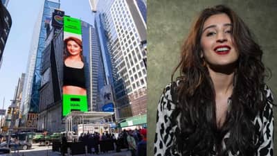 Dhvani On Times Square: બોલિવૂડ સિંગર ધ્વની ભાનુશાલીએ ટાઈમ્સ સ્ક્વેર બિલબોર્ડમાં આપી હાજરી, જુઓ ફોટો