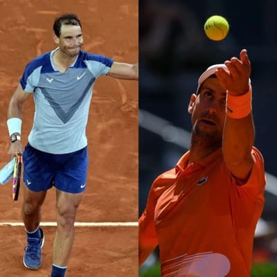 સ્પેનના રાફેલ નડાલ અને સર્બિયાના નોવાક જોકોવિચની ગણના ટેનિસની દુનિયાના દિગ્ગજ ખેલાડીઓમાં થાય છે. નડાલ સૌથી વધુ ગ્રાન્ડ સ્લેમ જીતનાર ખેલાડી છે. તેના નામે 21 ગ્રાન્ડ સ્લેમ ટાઈટલ છે. ત્યાર બાદ જોકોવિચનું નામ આવે છે. તેણે 20 ગ્રાન્ડ સ્લેમ ટાઈટલ જીત્યા છે. આ બંનેને હરાવવા આસાન નથી. જોકે, મેડ્રિડ ઓપનમાં આવું બન્યું હતું. આ બંને ખેલાડીઓ આઉટ થઈ ગયા છે. આમાં આશ્ચર્યની વાત એ છે કે આ કામ કોઈ અનુભવી ખેલાડીએ નહીં પરંતુ 19 વર્ષના એક છોકરાએ કર્યું છે. (Photo: AFP)