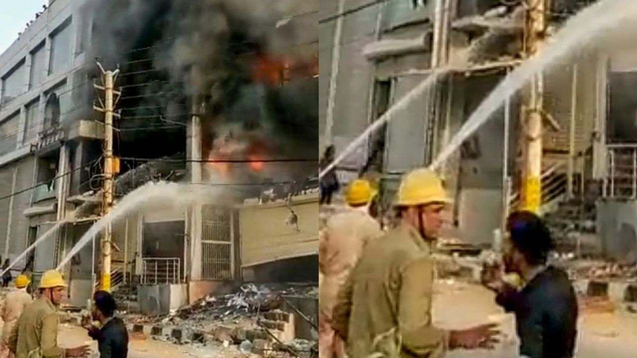 પશ્ચિમ દિલ્હીના મુંડકામાં એક બિલ્ડિંગમાં લાગી ભીષણ આગ, એક મહિલાનું મોત, ઘટનાસ્થળ પર 24 ફાયર બ્રિગેડ