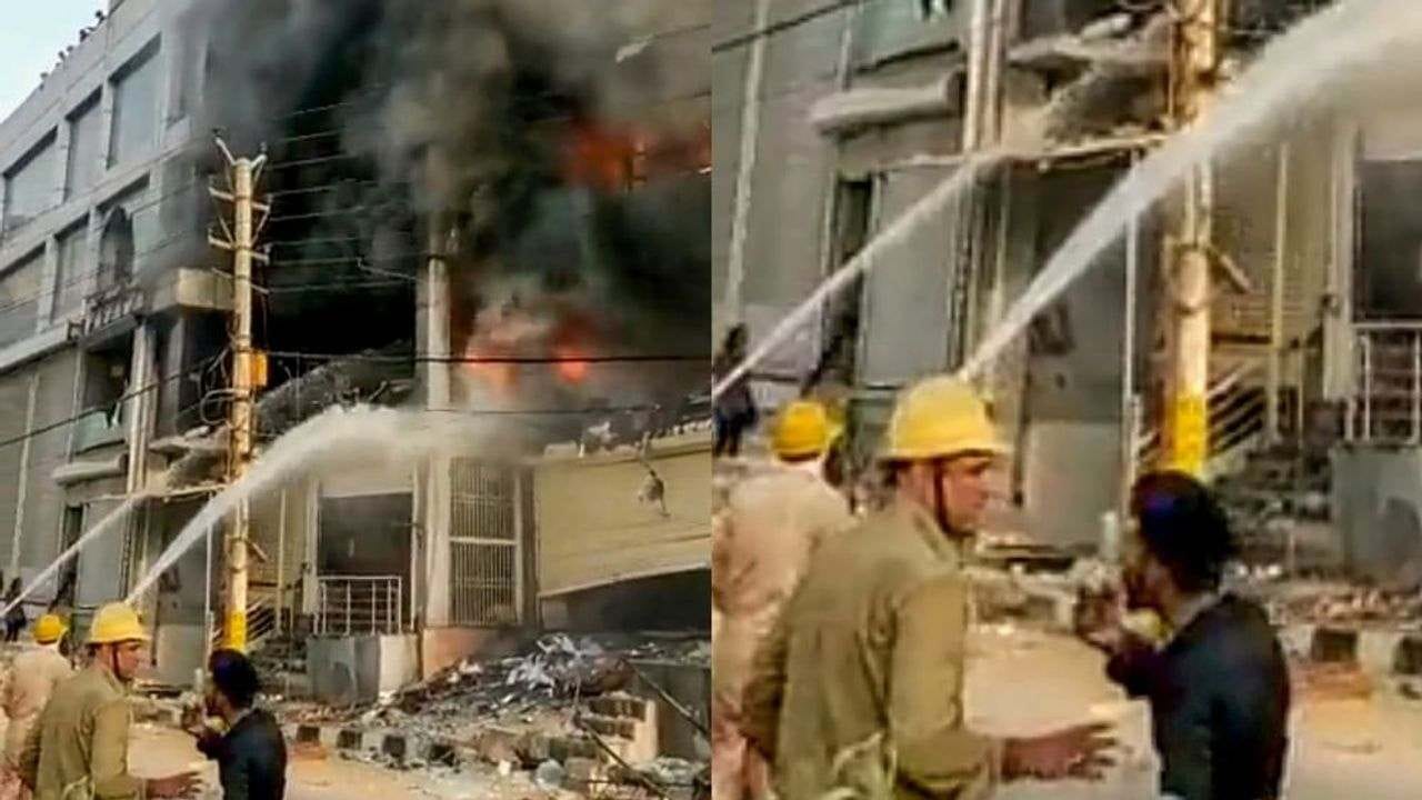 પશ્ચિમ દિલ્હીના મુંડકામાં એક બિલ્ડિંગમાં લાગી ભીષણ આગ, એક મહિલાનું મોત, ઘટનાસ્થળ પર 24 ફાયર બ્રિગેડ